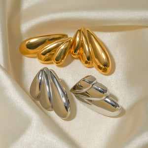 Wing Earrings - 18k Gold Stainless Steel