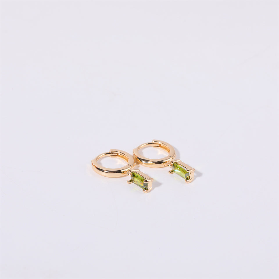 Retro Birthstone Earrings - Stainless Steel