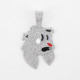 Jewelry Fashion Magic Hat Rabbit Head Pendant Necklace High-grade Cuban Chain