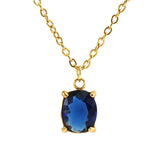 Single Zircon Pendant Necklace