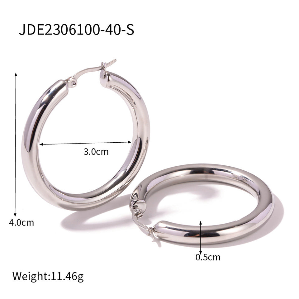 Classic Hoop earring - 18K Gold Stainless Steel