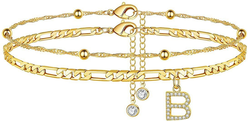 26 Letters Anklet Zircon Letters Simple