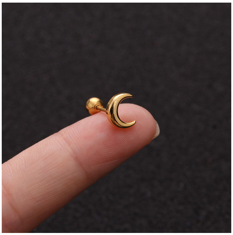 Zircon Round Back Stud earrings