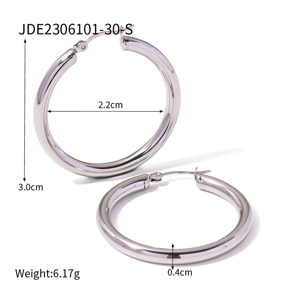 Classic Hoop earring - 18K Gold Stainless Steel