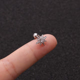 Zircon Round Back Stud earrings