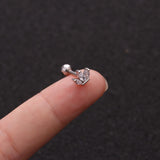 Zircon Round Back Stud earrings