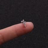 Zircon Round Back Stud earrings