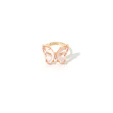 Charm Butterfly Ring For Women Crystal Zircon Rings Gold Silver
