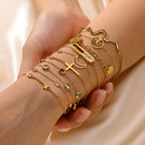 Colorful Zircon Geometric Bracelet