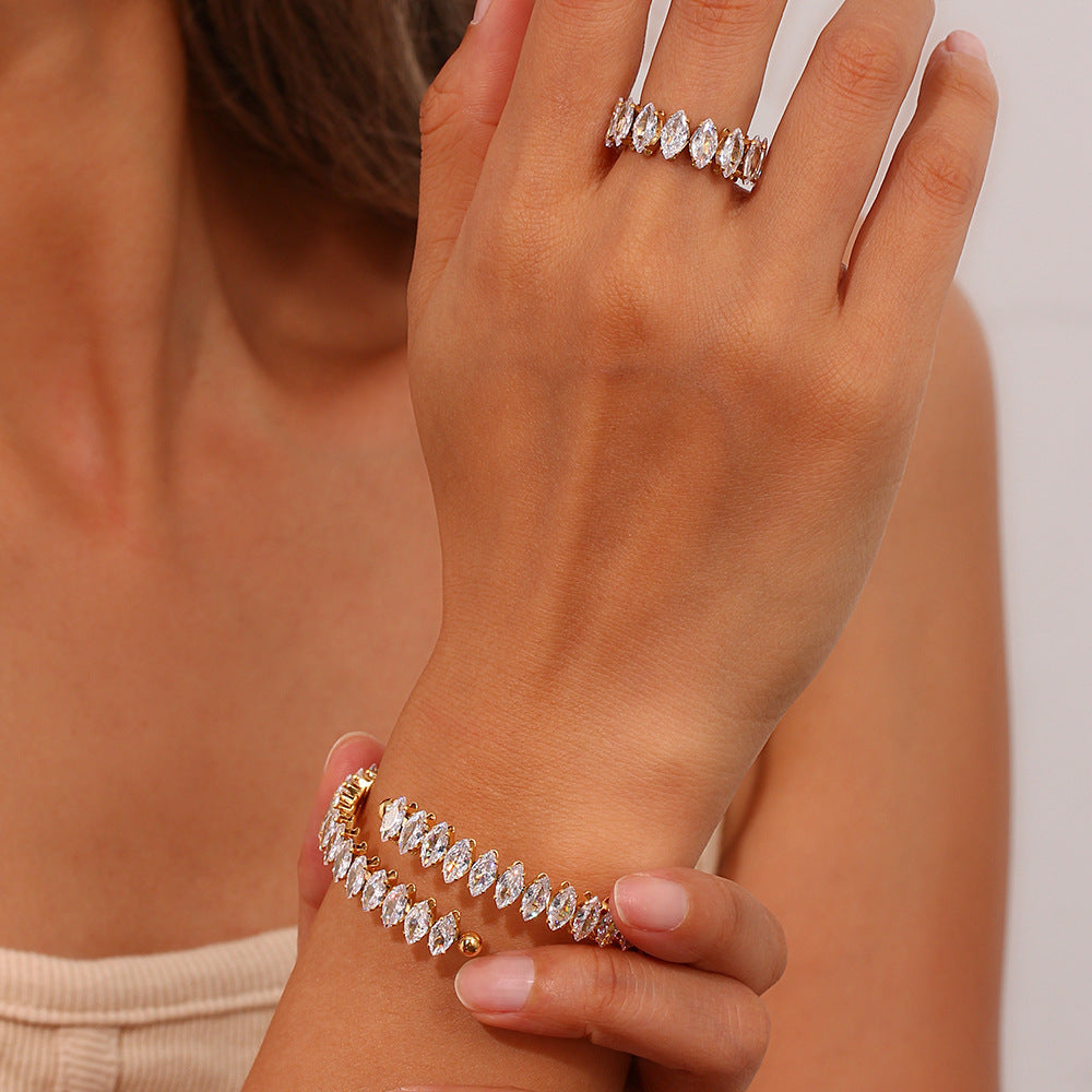 Full Diamond Bracelet & Ring
