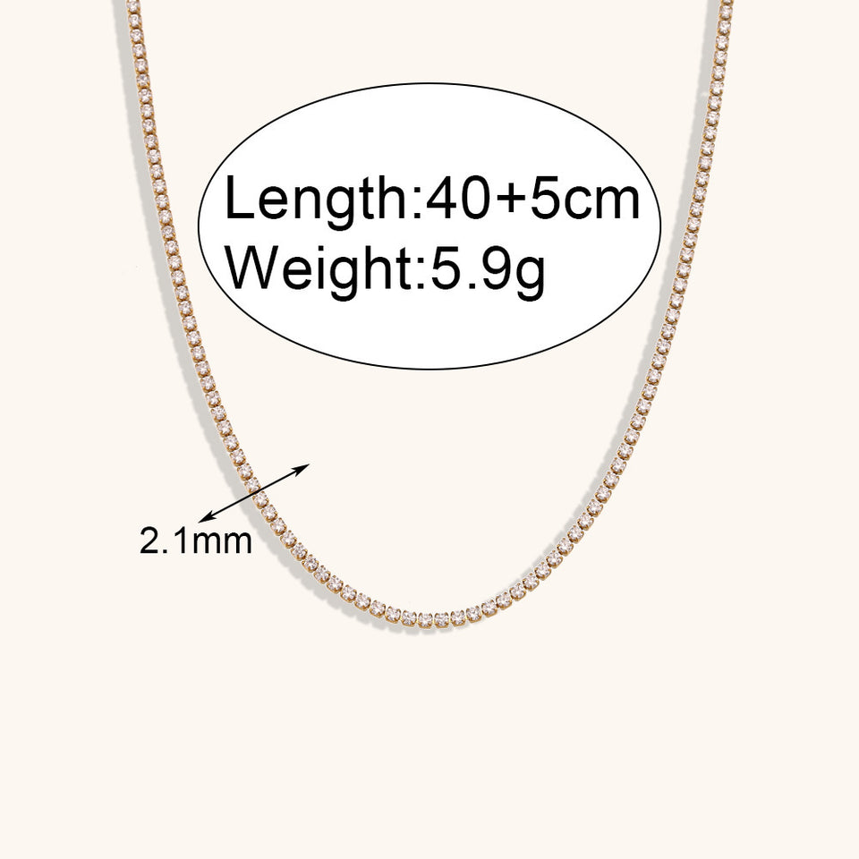 Tennis Chain Necklace and/or Bracelet - Stainless Steel