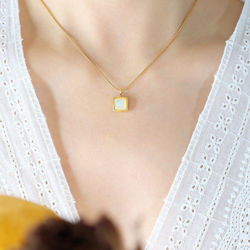 White Jade Pendant Necklace