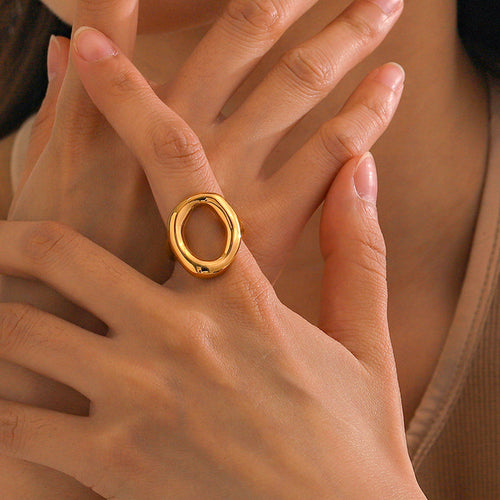 Oval Hollow  Ring