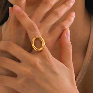 Oval Hollow  Ring