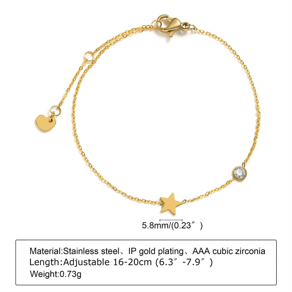 Colorful Zircon Geometric Bracelet