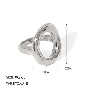 Oval Hollow  Ring