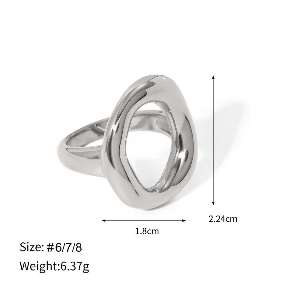 Oval Hollow  Ring