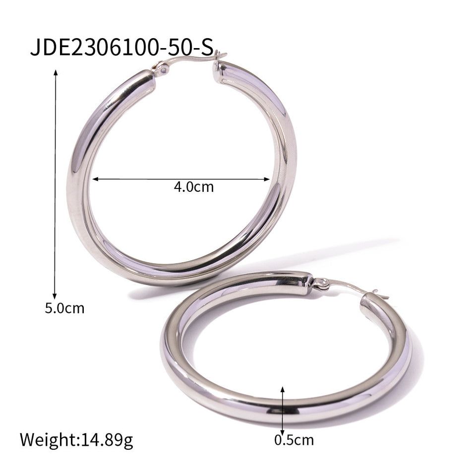 Classic Hoop earring - 18K Gold Stainless Steel