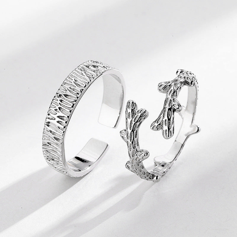 Tree And Vine Couple Rings For Men And Women