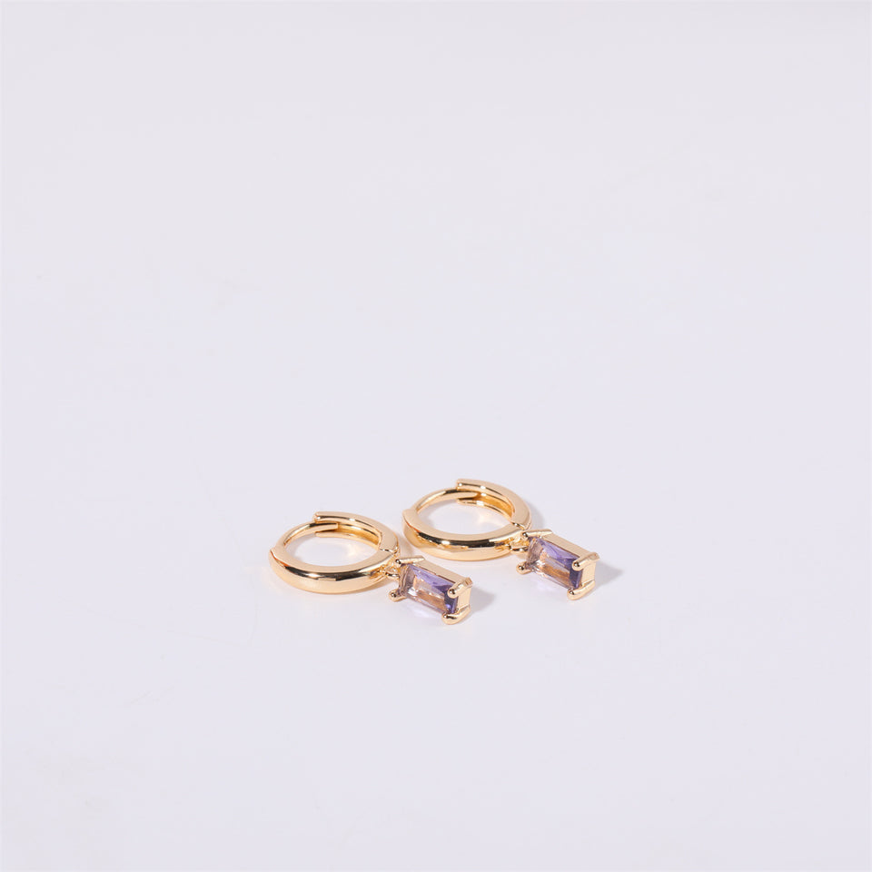 Retro Birthstone Earrings - Stainless Steel
