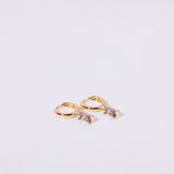 Retro Birthstone Earrings - Stainless Steel