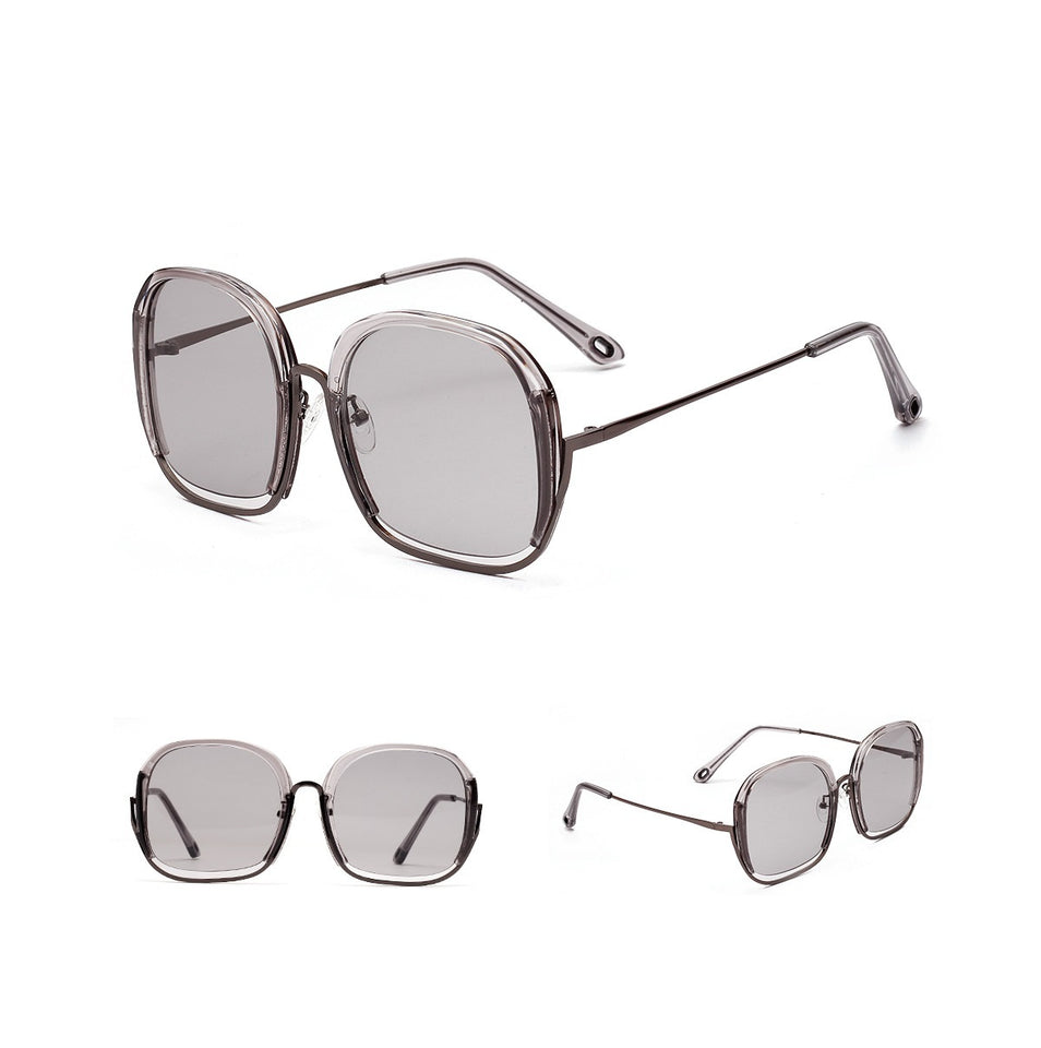 Fashionable Large Half Frame Sunglasses