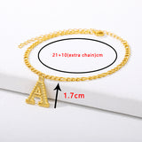 Initial Gold Letter Anklet Alphabet Pendants Jewelry