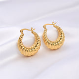 Simple Titanium Steel Hoop Earrings
