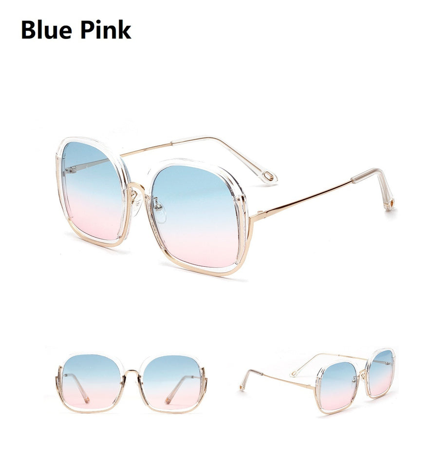 Fashionable Large Half Frame Sunglasses