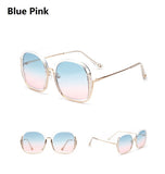 Fashionable Large Half Frame Sunglasses