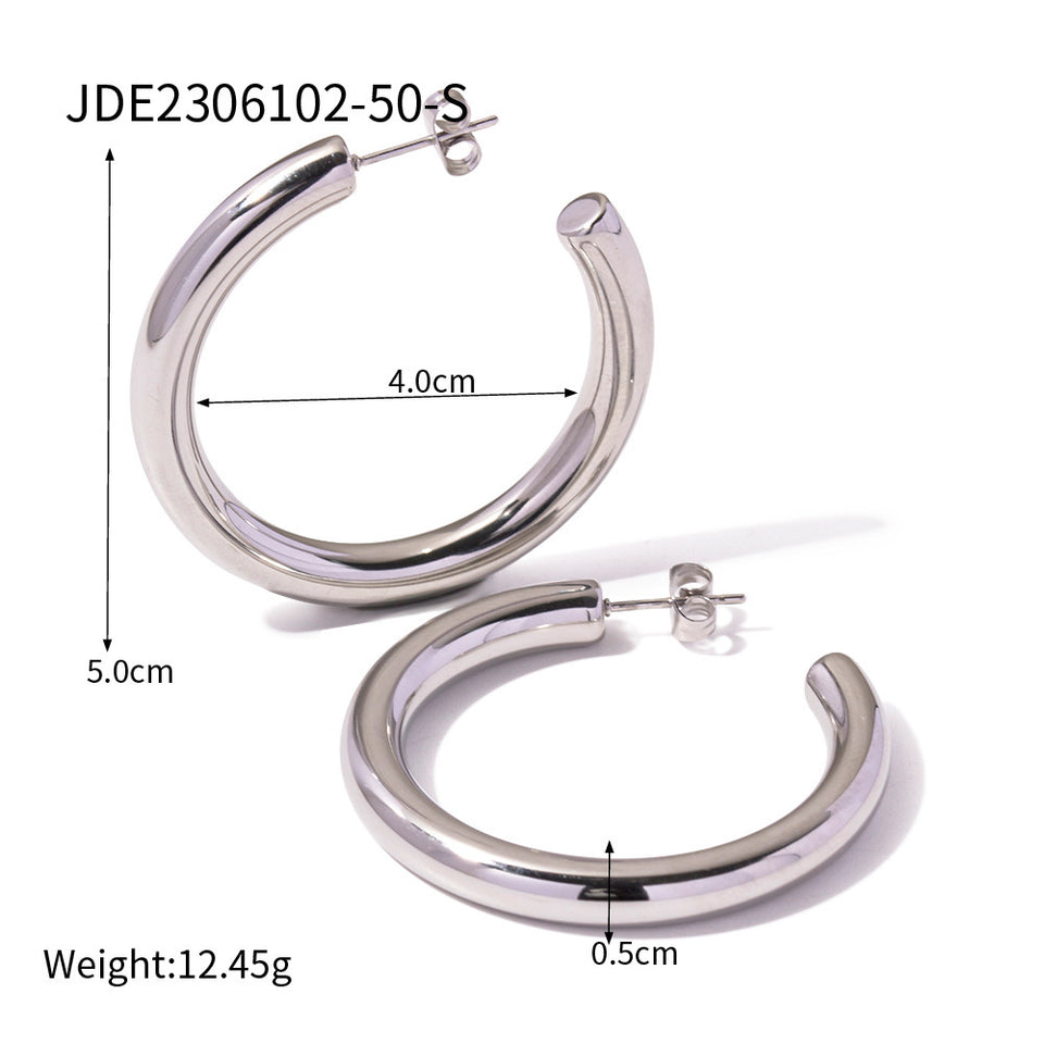Classic Hoop earring - 18K Gold Stainless Steel