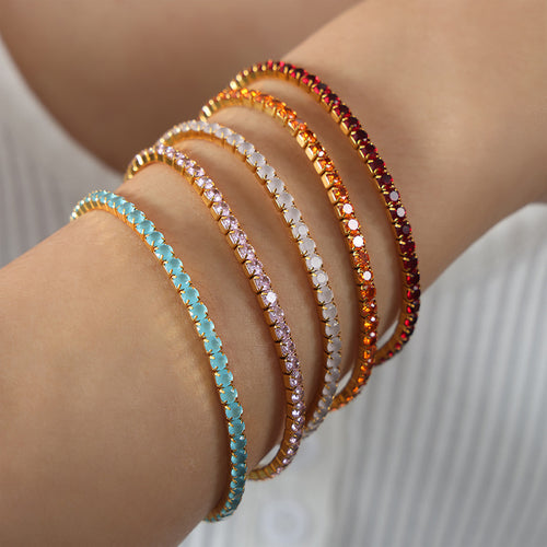 Colorful Tennis Stretch Bracelet