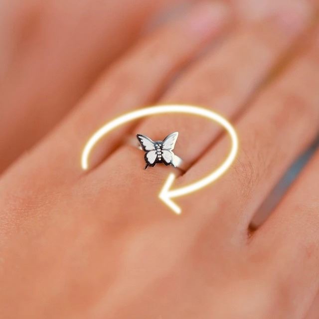 Finger Spinner Rings Fidget Anxiety Ring For Women Relieving