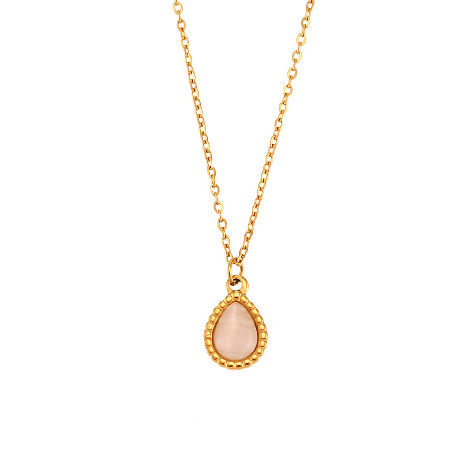 Dropper Opal Pendant Necklace