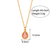 Dropper Opal Pendant Necklace