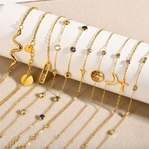 Colorful Zircon Geometric Bracelet