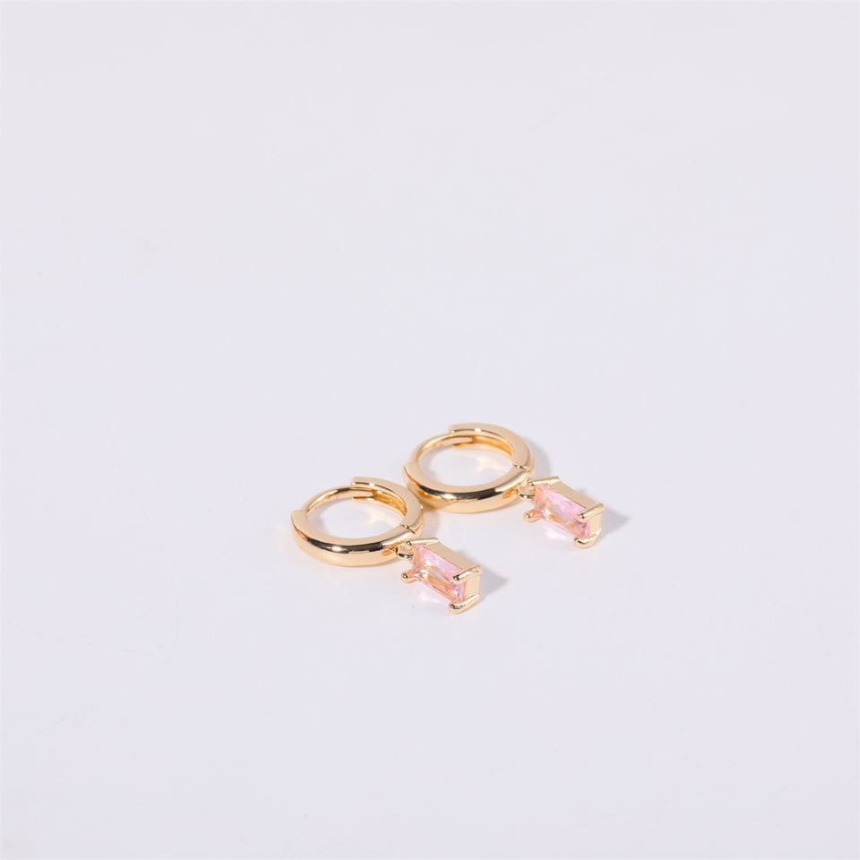 Retro Birthstone Earrings - Stainless Steel