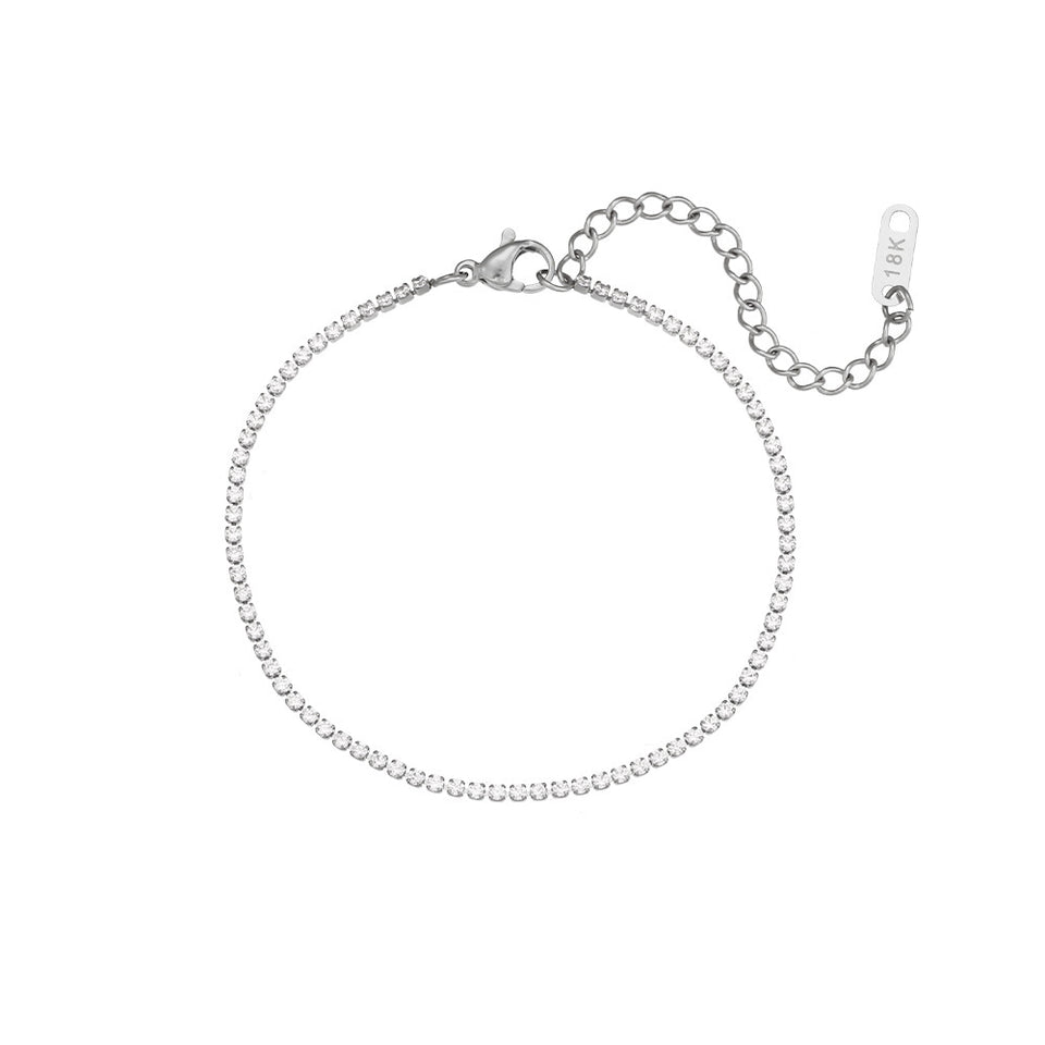 Tennis Chain Necklace and/or Bracelet - Stainless Steel