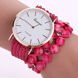 Fashion Geneva Flowers Watches Women Dress Elegant Quartz Bracelet Ladies Watch Crystal Diamond Wrist Watch Gift Reloj Mujer
