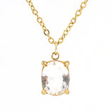 Single Zircon Pendant Necklace