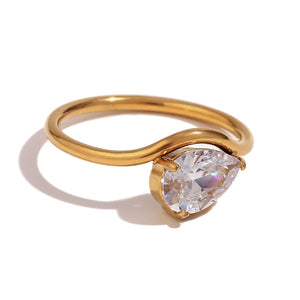 Wave Zirconia Ring