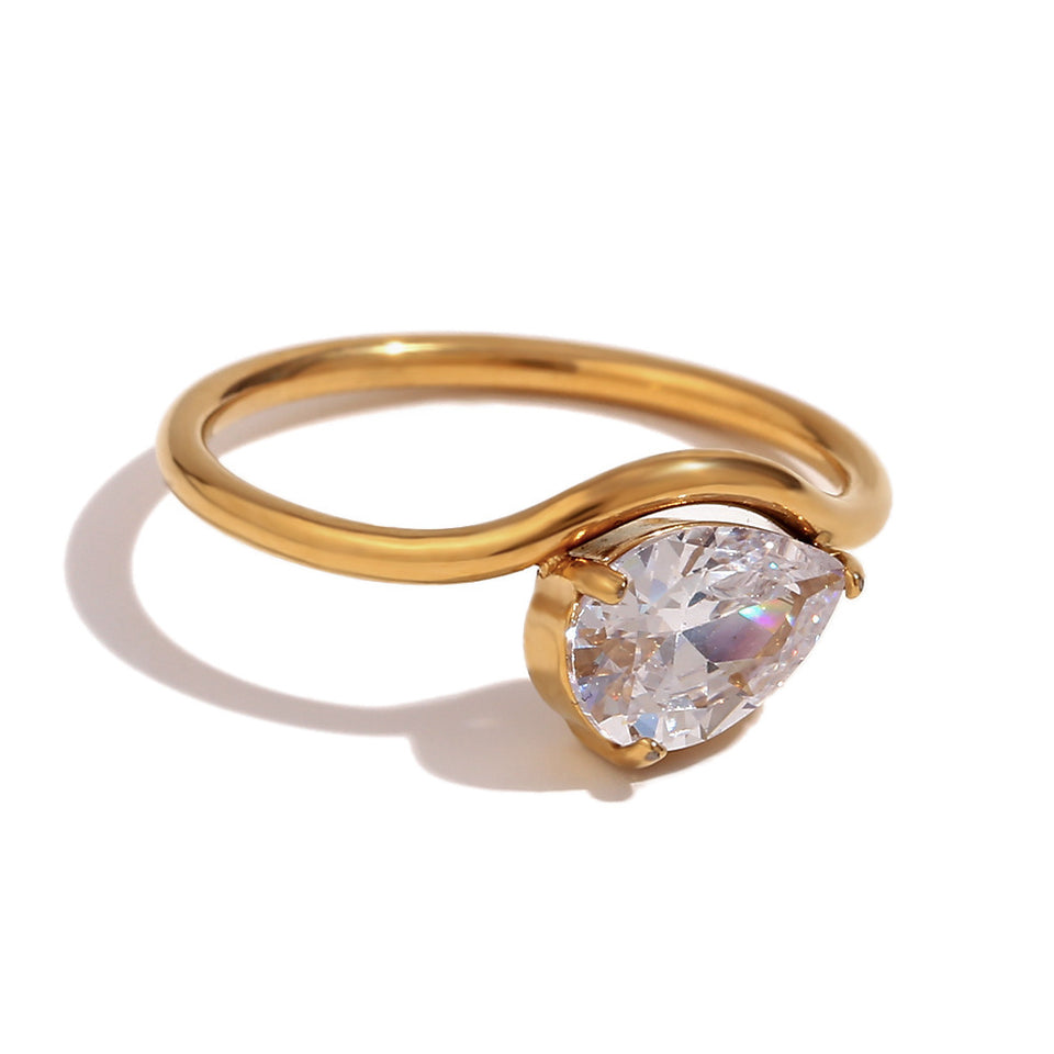 Wave Zirconia Ring