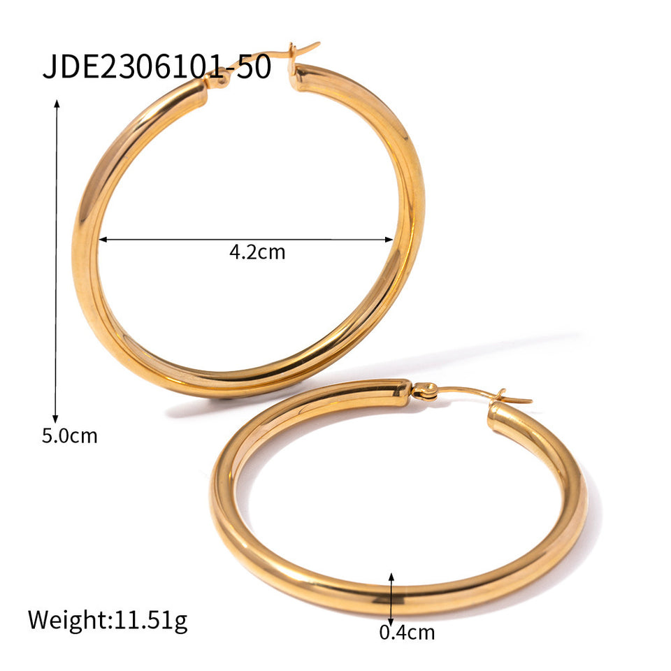 Classic Hoop earring - 18K Gold Stainless Steel