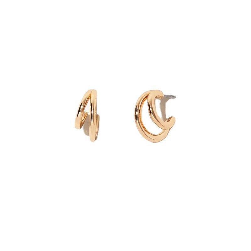 Dual Ring Earring - Stainless Steel