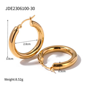 Classic Hoop earring - 18K Gold Stainless Steel