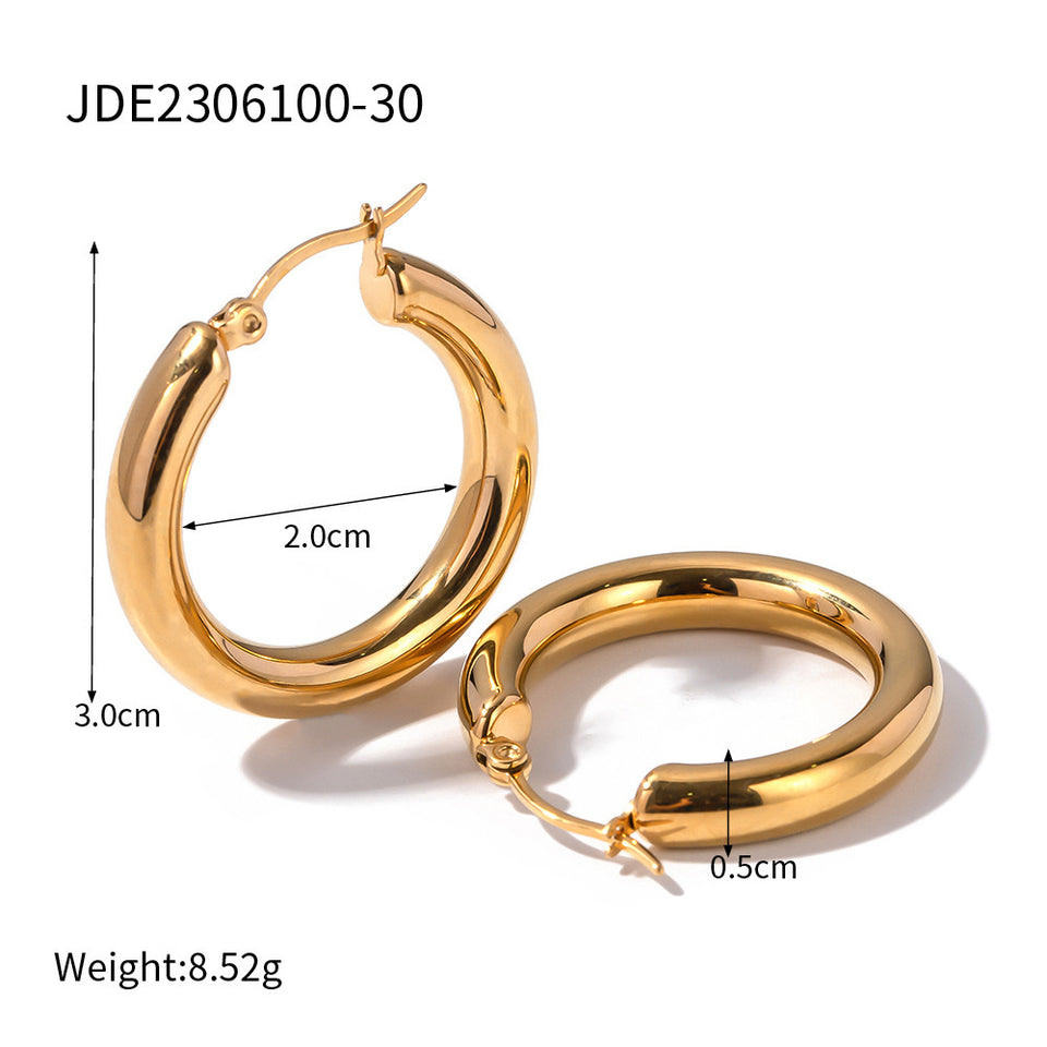 Classic Hoop earring - 18K Gold Stainless Steel