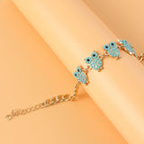 Vintage Alloy Owl Pendant Anklet Anklet