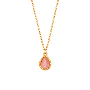 Dropper Opal Pendant Necklace
