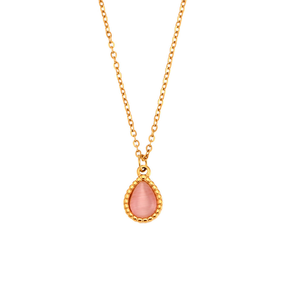 Dropper Opal Pendant Necklace