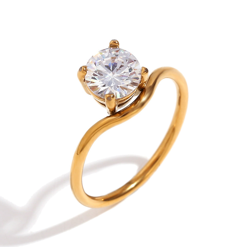 Wave Zirconia Ring